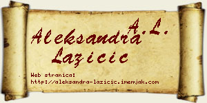 Aleksandra Lazičić vizit kartica